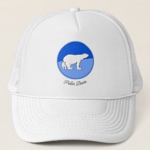 Polar Bear Mom and Cub Painting - Wildlife Art Trucker Hat