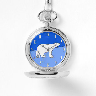 Polar Bear Mom and Cub Painting - Wildlife Art Watch