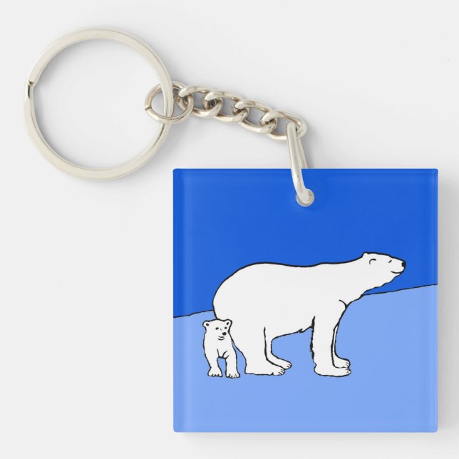 Polar Bear Mom and Cub Peinture - Wildlife Art (Devant)
