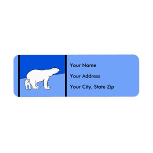Polar Bear Mom and Cub Peinture - Wildlife Art