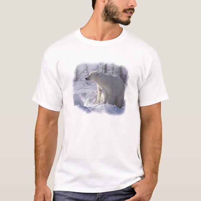 Polar bear mom and cub T-Shirt (Front)