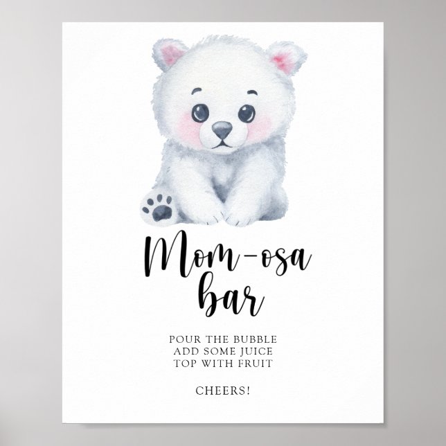 Polar bear - Mom-osa bar Poster (Front)