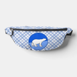 Polar Bear Mother and Cub Painting Wildlife Art Fanny Pack