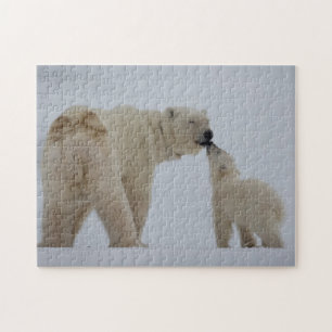 Polar Bear Mother with Cub Jigsaw Puzzle