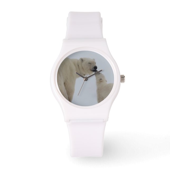 Polar Bear Mother with Cub Watch (Front)