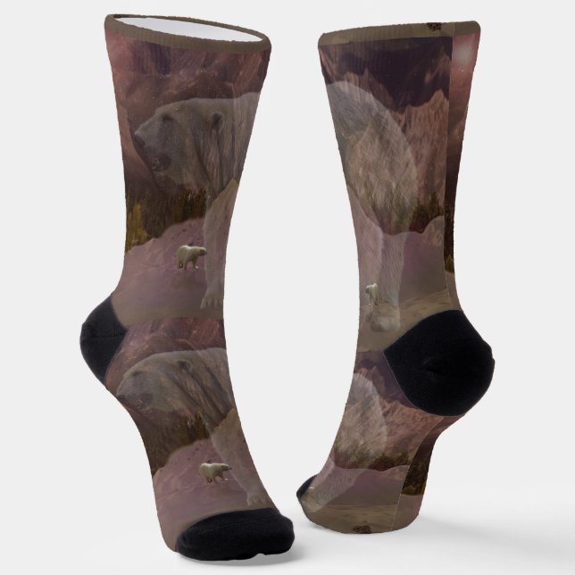 Polar Bear Mountain, Crew Socks (Angled)