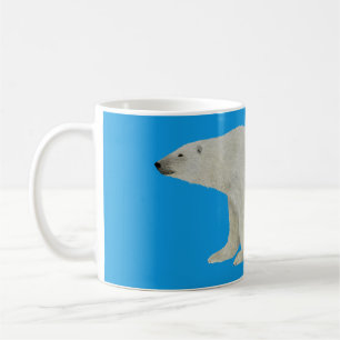 Polar Bear mug on Blue
