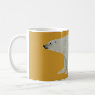 Polar Bear Mug on yellow