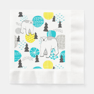 Polar bear napkin