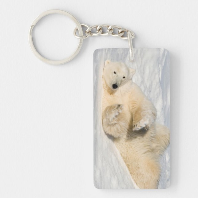 Polar Bear near Hudson Bay Keychain (Front)