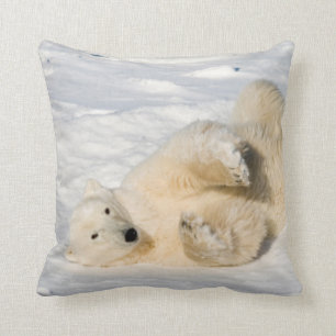 Polar Bear near Hudson Bay Throw Pillow
