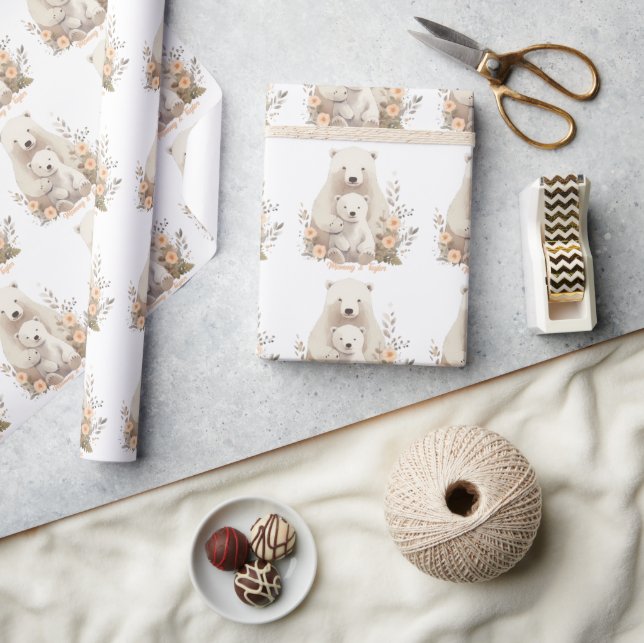  Polar bear,  Newborn Holiday Wrapping Paper (Crafts)