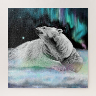 Polar Bear Night - Painting Jigsaw Puzzle