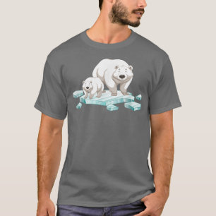 Polar bear, north pole polar bear, environmental p T-Shirt