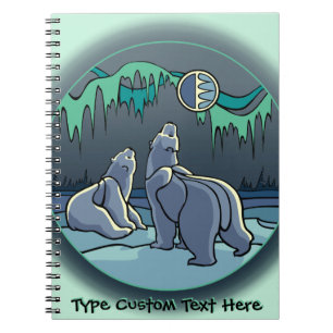 Polar Bear Notebook Personalized Bear Art Notebook