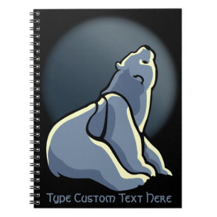 Polar Bear Notebook Personalized Bear Art Notebook