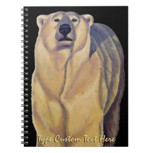 Polar Bear Notebook Personalized Bear Art Notebook