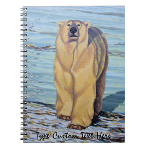 Polar Bear Notebook Personalized Bear Art Notebook
