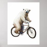 Polar Bear On Bicycle