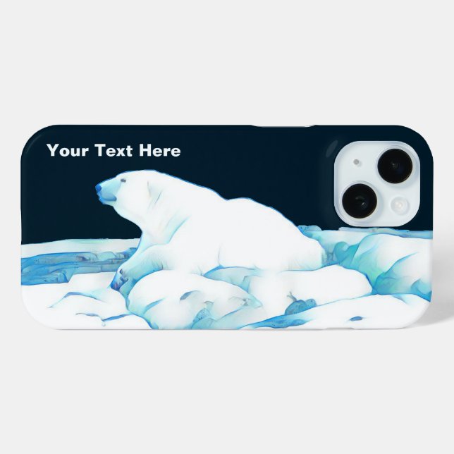 Polar Bear On Ice Case-Mate iPhone Case (Back (Horizontal))