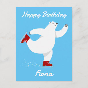 Polar Bear on ice Holiday Postcard