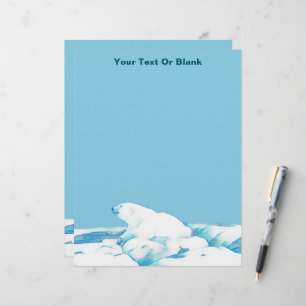 Polar Bear On Ice Letterhead