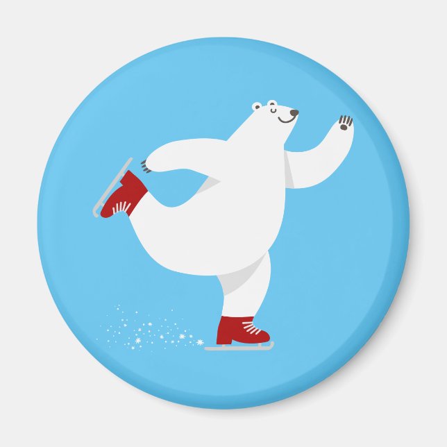 Polar Bear on ice Magnet (Front)