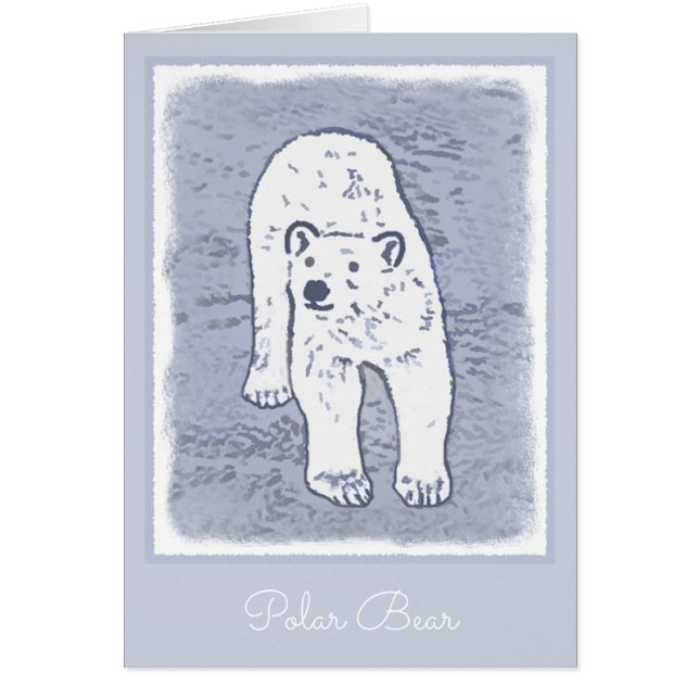 Polar Bear on Ice Painting - Original Wildlife Art (Front)