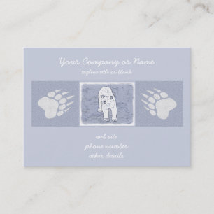 Polar Bear on Ice Painting - Original Wildlife Art Business Card