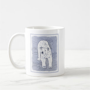 Polar Bear on Ice Painting - Original Wildlife Art Coffee Mug