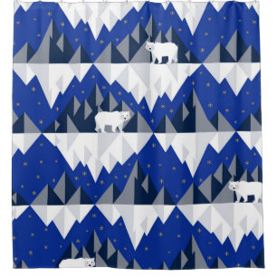 Polar Bear on Iceberg Seamless Pattern.