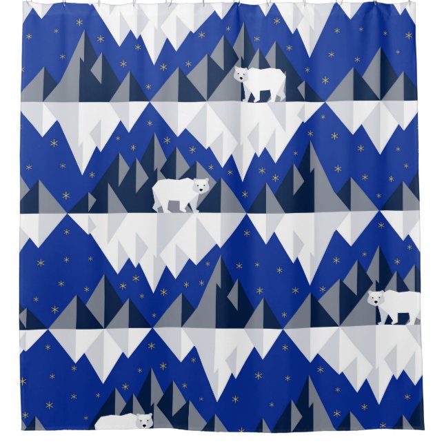 Polar Bear on Iceberg Seamless Pattern. (Front)