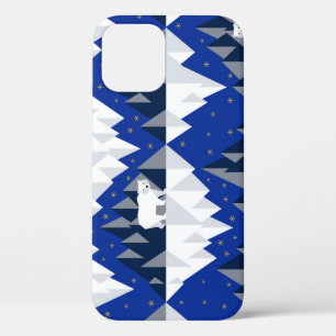 Polar Bear on Iceberg Seamless Pattern. iPhone 12 Case