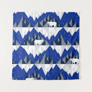 Polar Bear on Iceberg Seamless Pattern. Tapestry