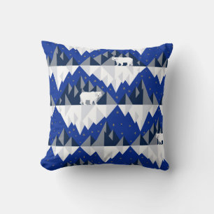 Polar Bear on Iceberg Seamless Pattern. Throw Pillow