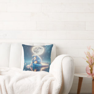 Polar Bear On Melting Iceberg Throw Pillow