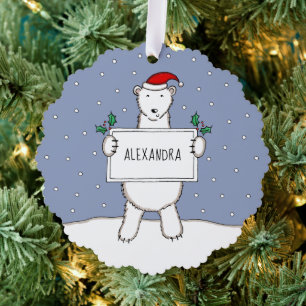 Polar Bear Ornament Card