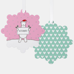 Polar Bear Ornament Card