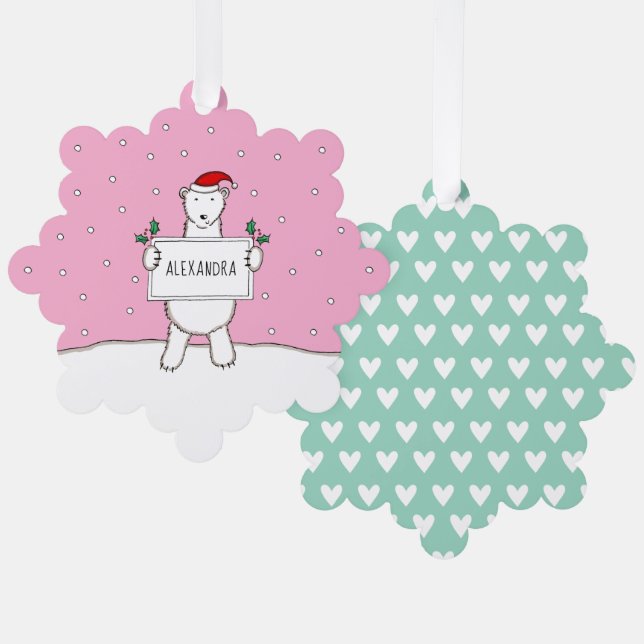 Polar Bear Ornament Card (Front/Back)
