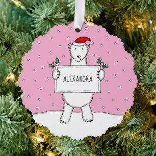 Polar Bear Ornament Card