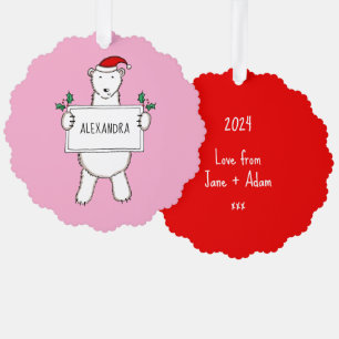 Polar Bear Ornament Card