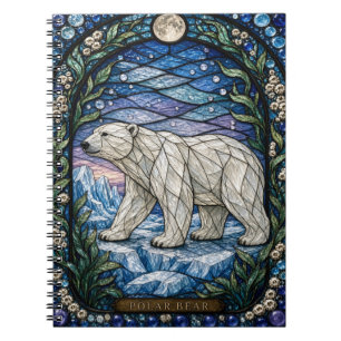 Polar Bear Pack Ice Illumina Stained Glass Notebook