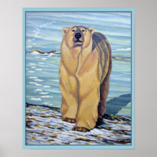 Polar Bear Painting Art Print Wildlife Home Decor