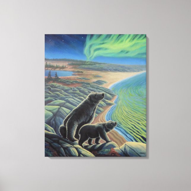 Polar Bear Painting Canvas Print (Front)