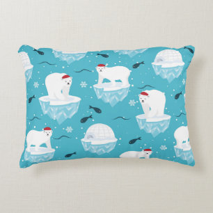 Polar Bear Party Accent Pillow