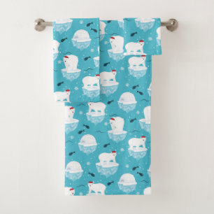 Polar Bear Party Bath Towel Set