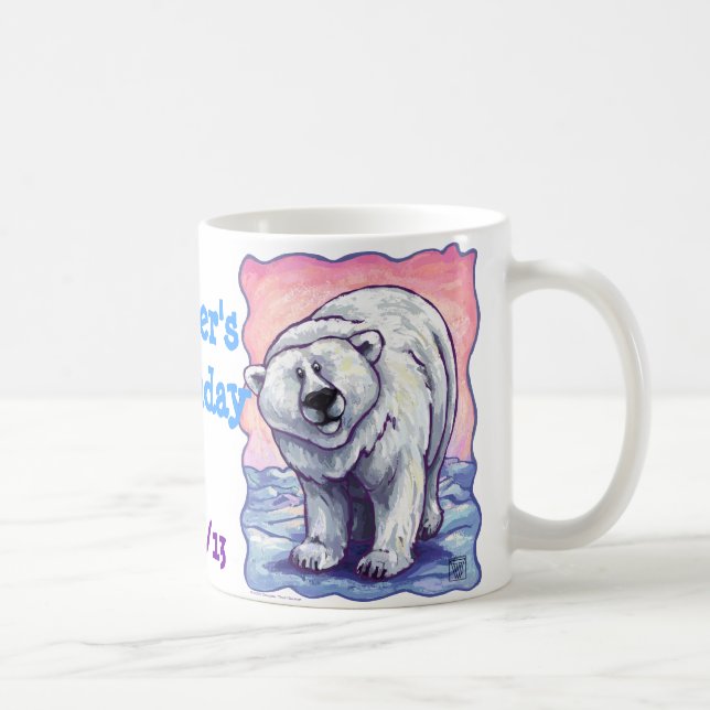 Polar Bear Party Centre Coffee Mug (Right)