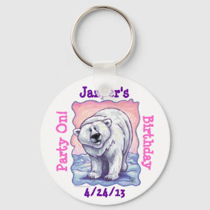 Polar Bear Party Centre Keychain