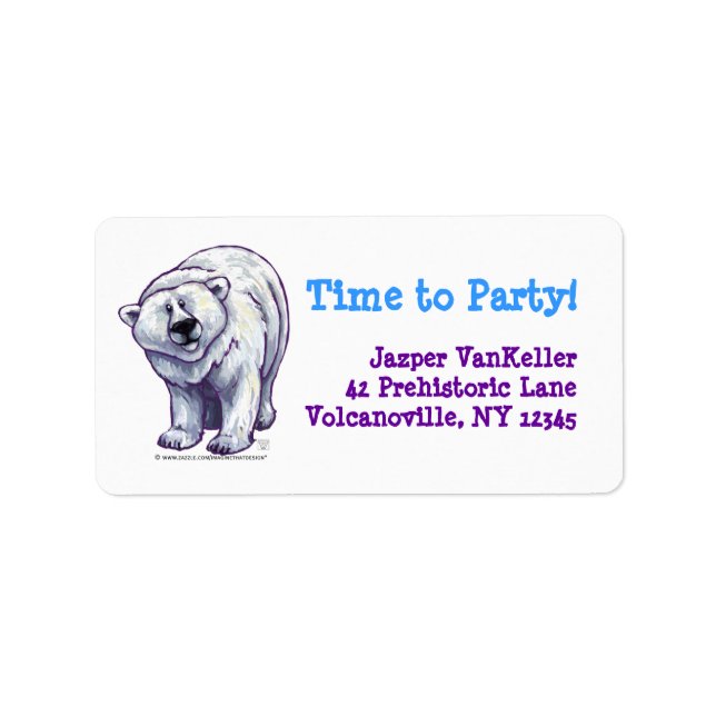 Polar Bear Party Centre Label (Front)