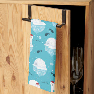Polar Bear Party Kitchen Towel